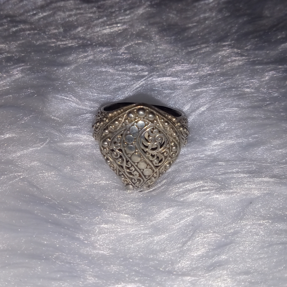 Sarda Silver Filigree Ring Size 7